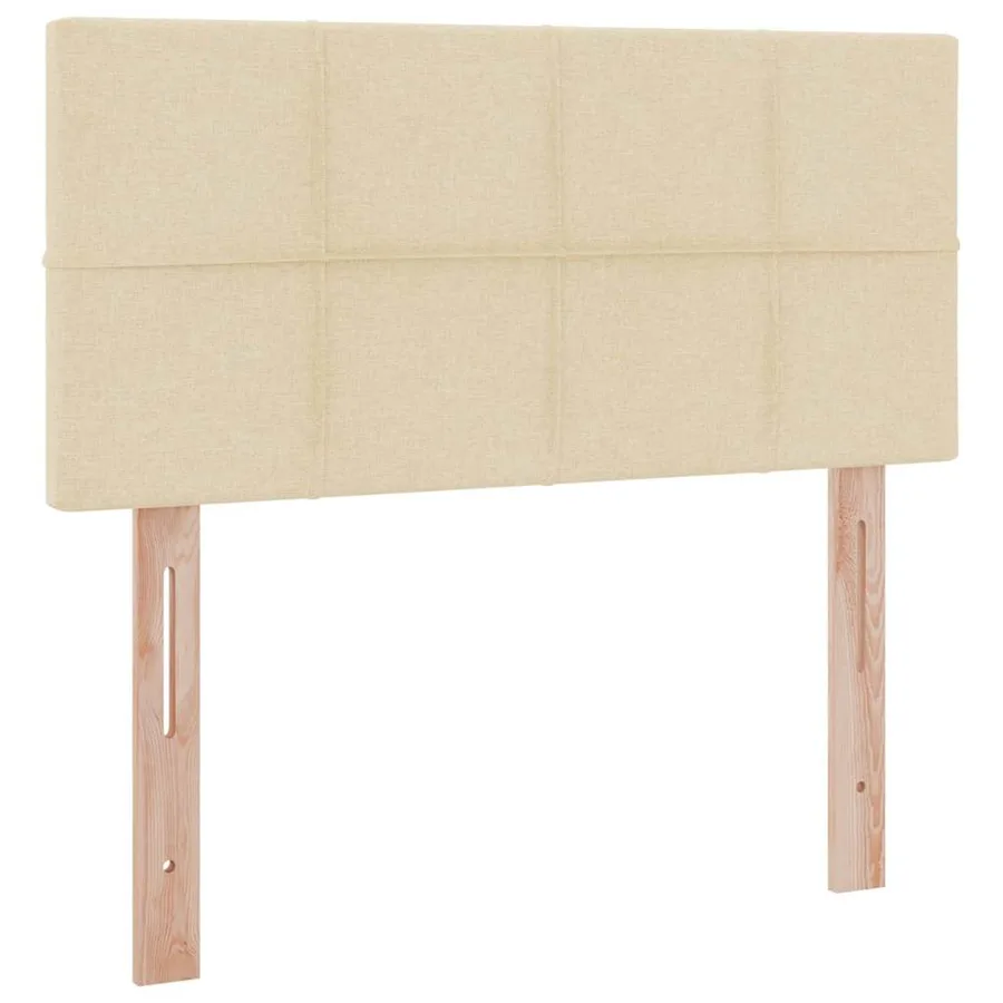 Lit de rangement LED avec matelas Crème 90 x 200 cm Tissu - 10
