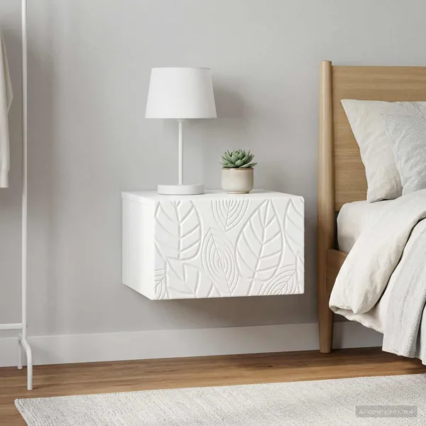 Table d'appoint murale 2 pcs Blanc brillant 34,5 x 33 x 20 cm