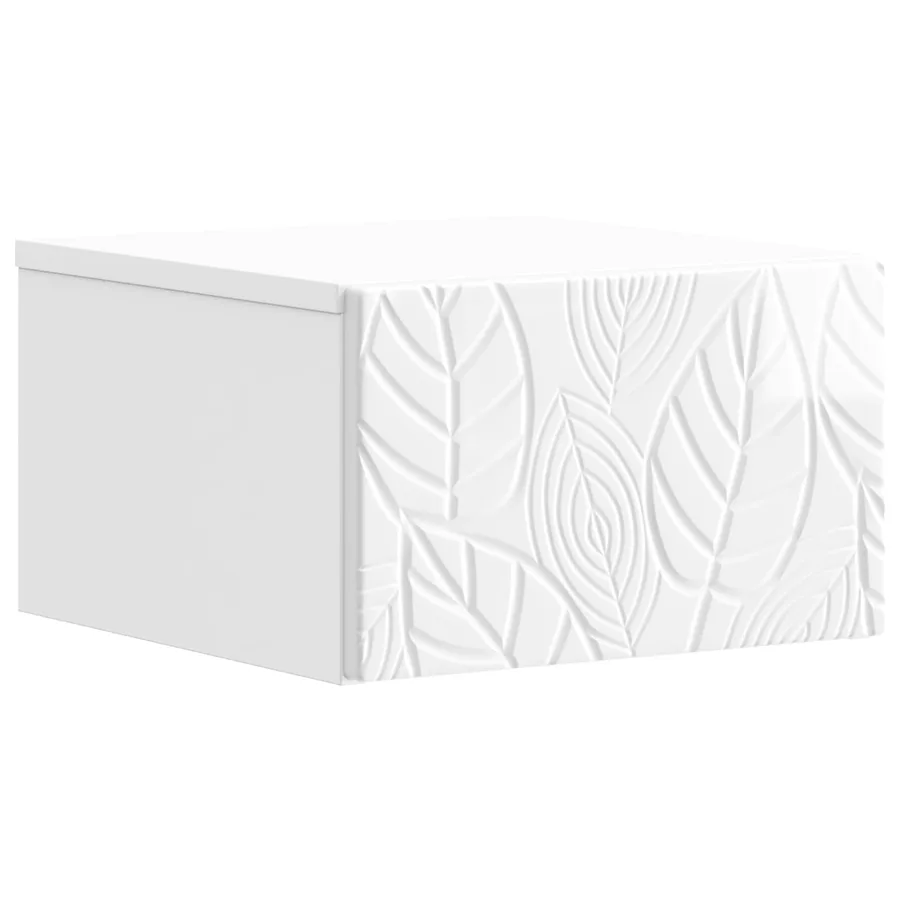 Table d'appoint murale 2 pcs Blanc brillant 34,5 x 33 x 20 cm - 4