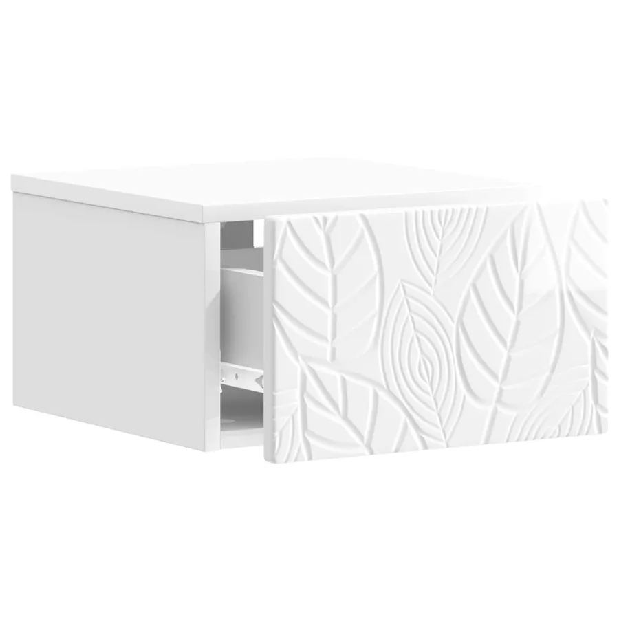Table d'appoint murale 2 pcs Blanc brillant 34,5 x 33 x 20 cm - 5