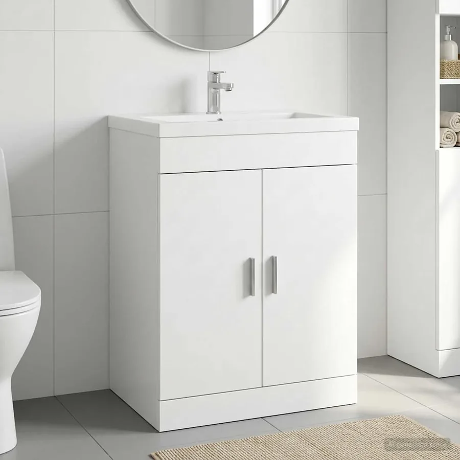 Meuble sous lavabo de salle de bain Blanc 78,5 x 37,5 x 81 cm