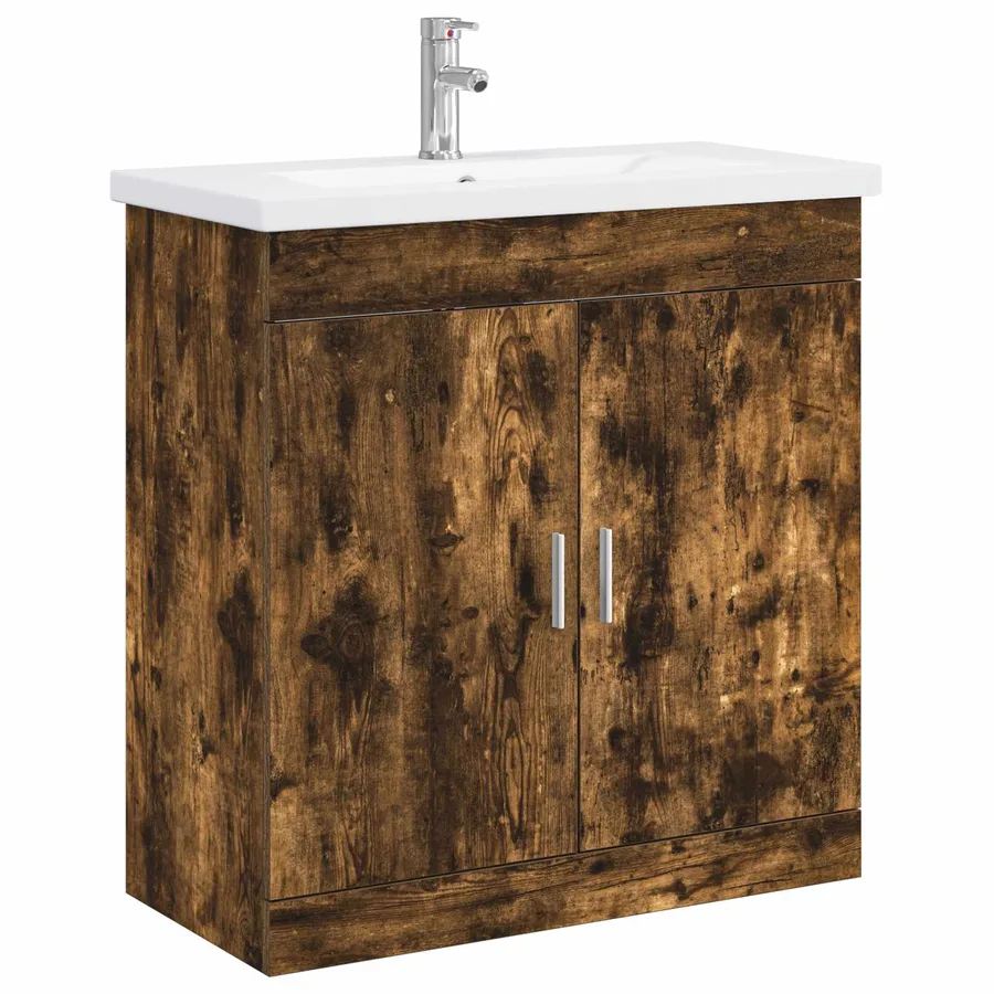 Ensemble de mobilier de salle de bain Chêne fumé - 2