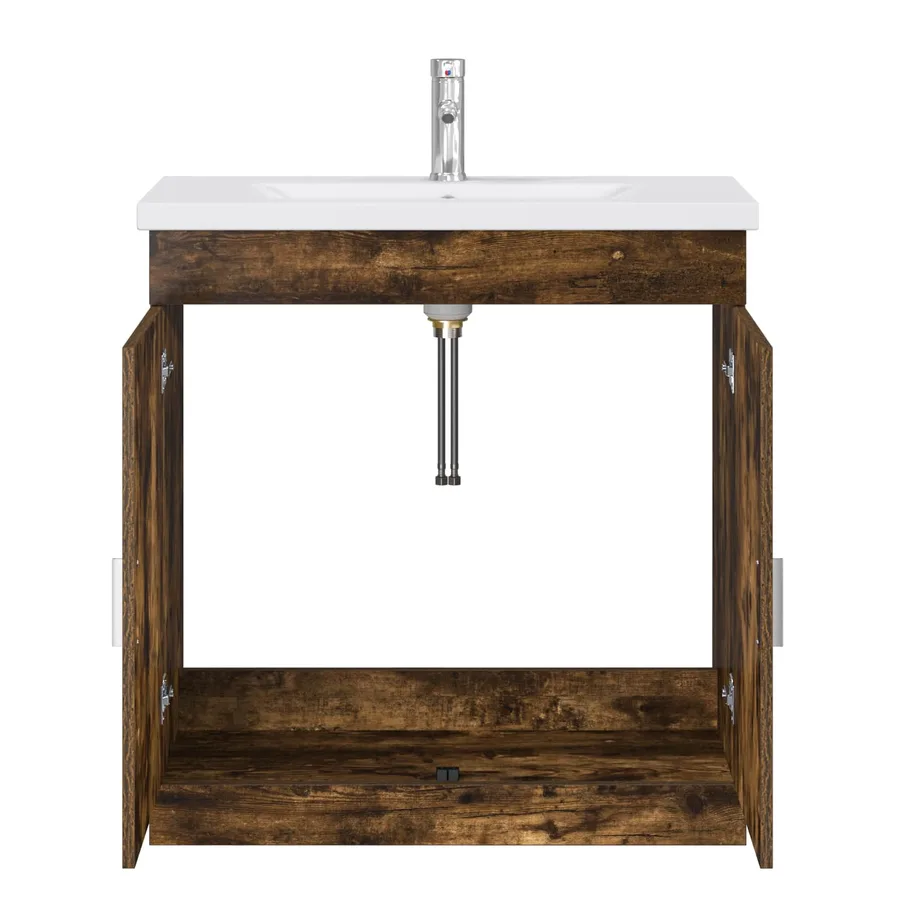 Ensemble de mobilier de salle de bain Chêne fumé - 3