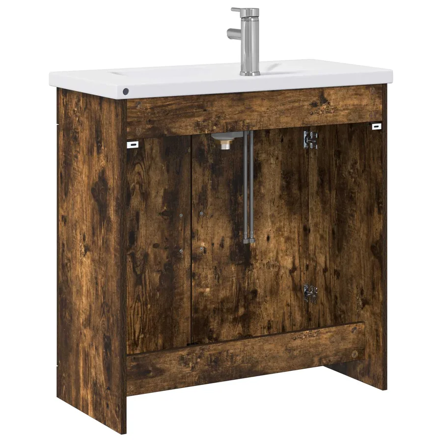Ensemble de mobilier de salle de bain Chêne fumé - 7