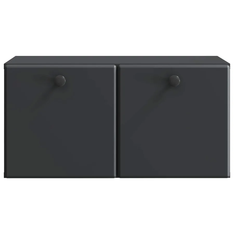 Meuble TV mural 59,5 x 31 x 30 cm Noir Bois d'ingénierie - 6
