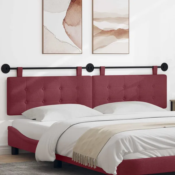 Tête de lit suspendue Bordeaux Tissu