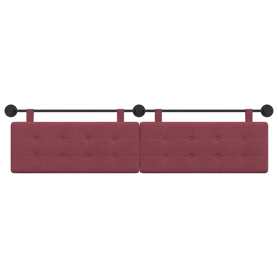 Tête de lit suspendue Bordeaux Tissu - 5