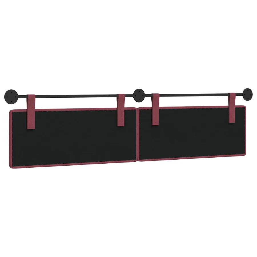 Tête de lit suspendue Bordeaux Tissu - 7