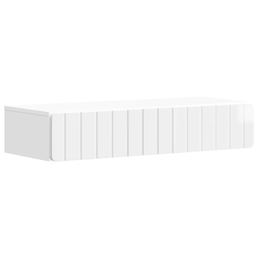 Table d'appoint murale Blanc brillant 87,5 x 34,5 x 17 cm - 2