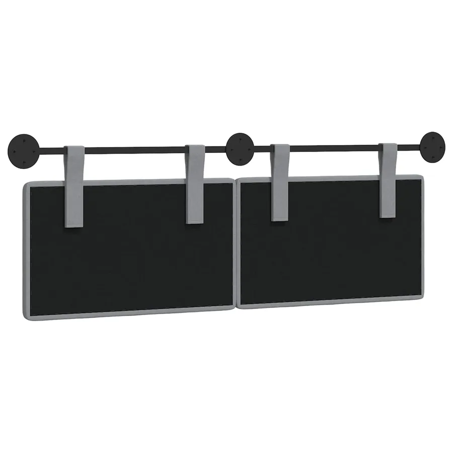 Tête de lit suspendue Gris clair Tissu - 7