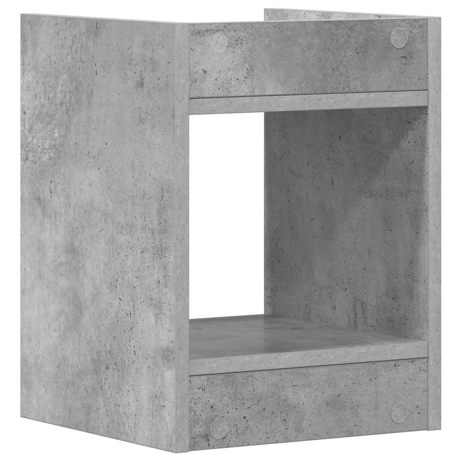 Support de Plante Gris Béton 30 x 30 x 40 cm Bois d’ingénierie - 7