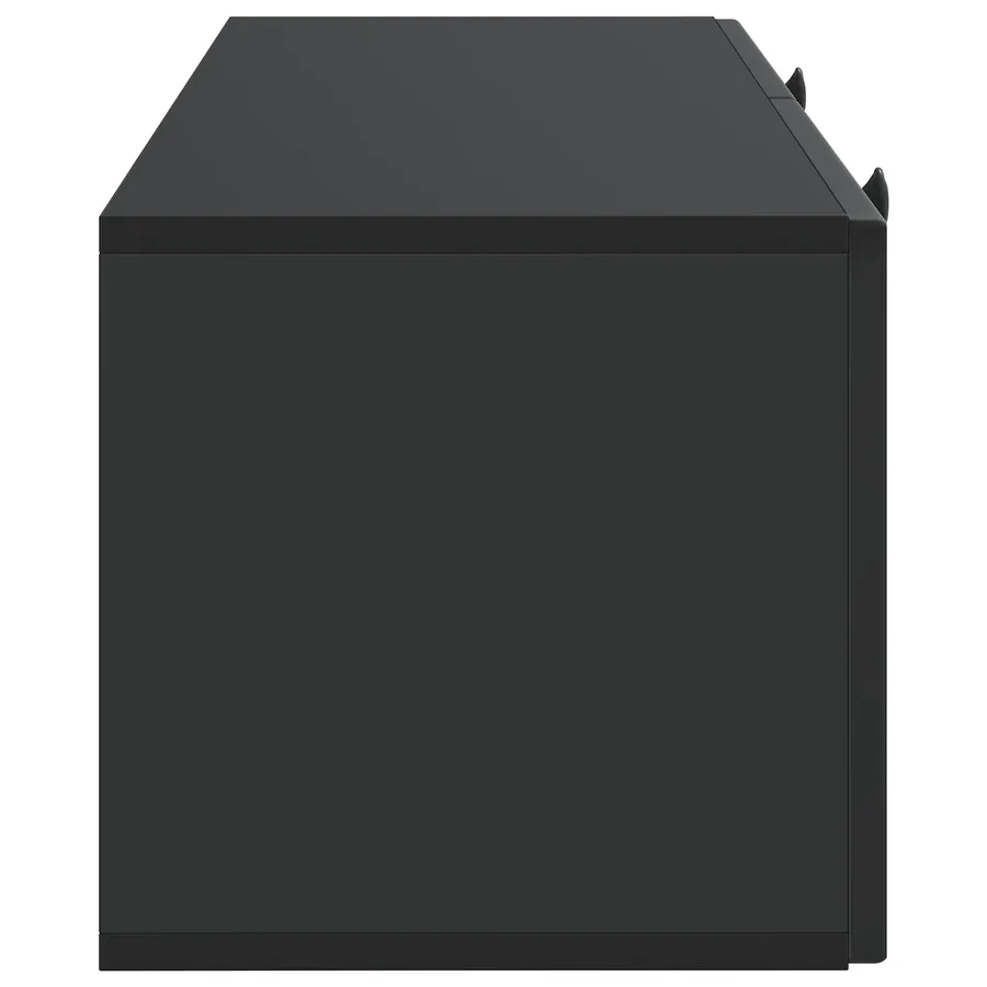 Meuble TV mural Noir 78,5 x 31 x 30 cm Bois d'ingénierie - 7