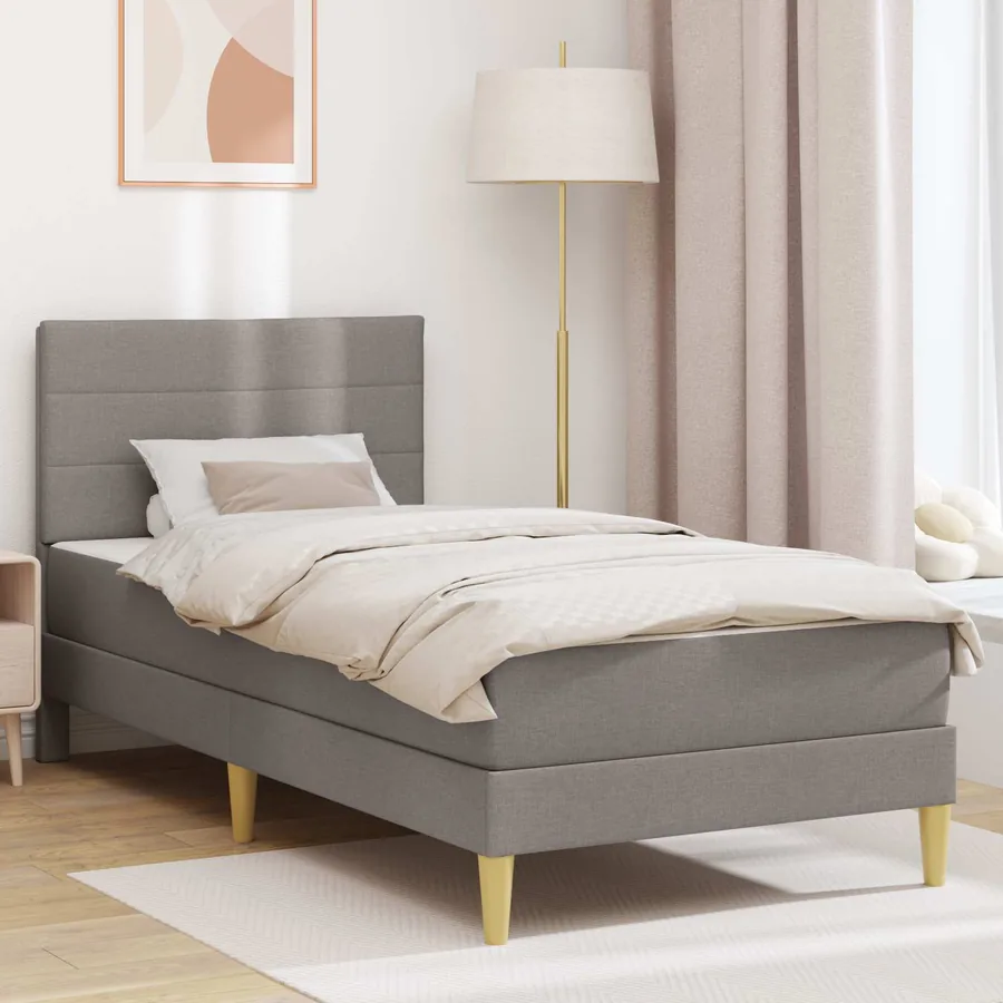 Cadre de lit Taupe 100 x 200 cm Polyester