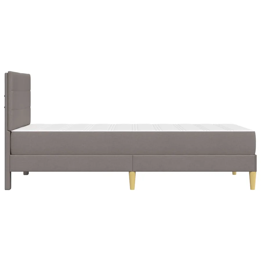 Cadre de lit Taupe 100 x 200 cm Polyester - 7