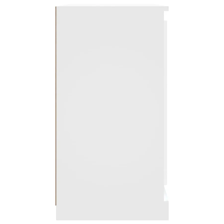Buffet blanc 70x35,5x67,5 cm bois d'ingénierie - 8