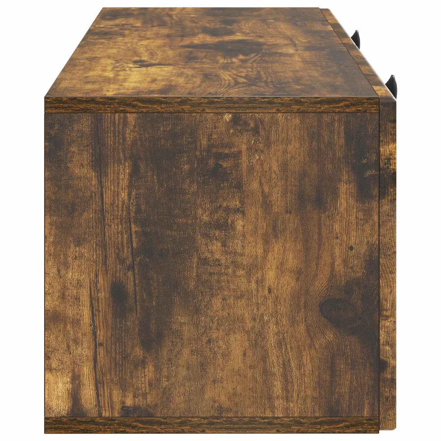 Meuble TV mural Chêne fumé 78,5 x 31 x 30 cm Bois d'ingénierie - 7