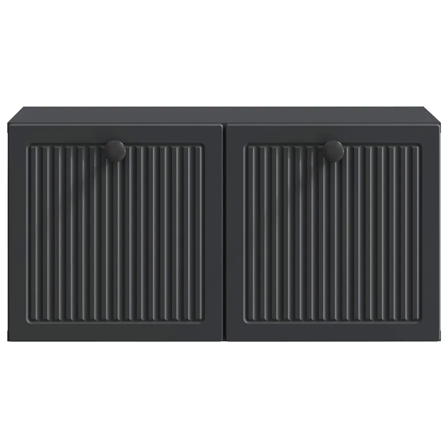 Meuble TV mural Noir 59,5 x 31 x 30 cm Bois d'ingénierie - 6