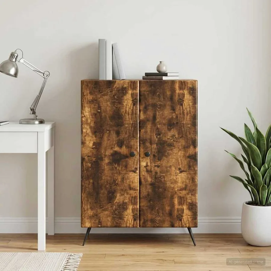 Buffet Chêne fumé 66 x 34,5 x 90 cm Bois d'ingénierie - 4