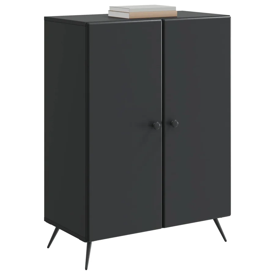 Buffet Noir 66 x 34,5 x 90 cm Bois d'ingénierie - 3