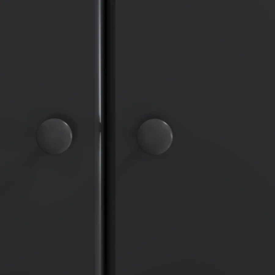 Buffet Noir 66 x 34,5 x 90 cm Bois d'ingénierie - 8
