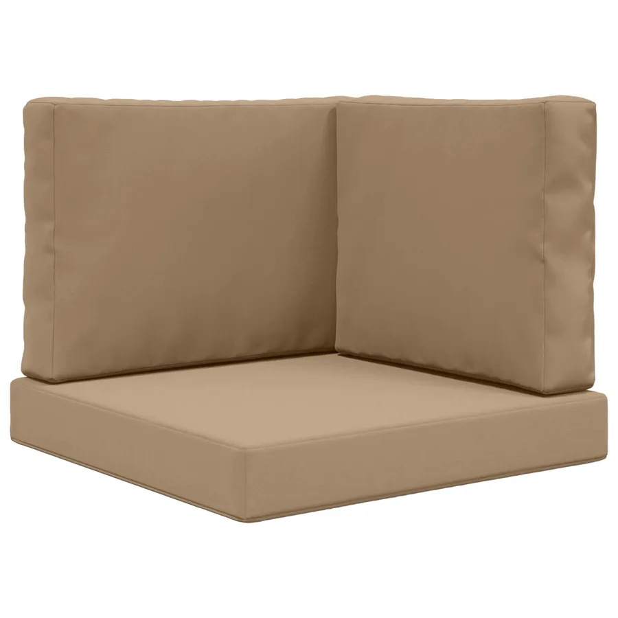 Coussin de canapé d'extérieur 3 pcs Taupe Polyester - 2