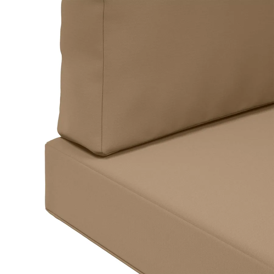 Coussin de canapé d'extérieur 3 pcs Taupe Polyester - 9