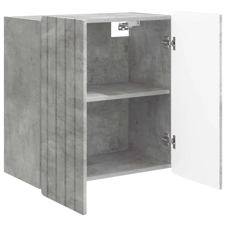 Armoire Murale Gris béton 59 x 31 x 64 cm Bois d'ingénierie - 3