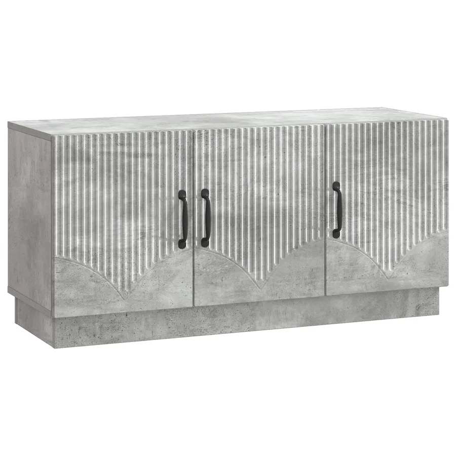 Meuble TV Gris béton 99 x 34,5 x 47 cm Bois d'ingénierie - 2