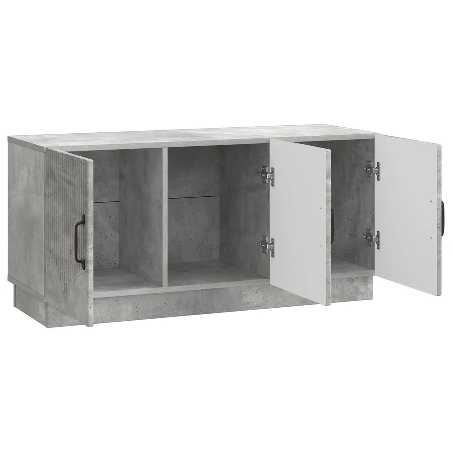 Meuble TV Gris béton 99 x 34,5 x 47 cm Bois d'ingénierie - 5