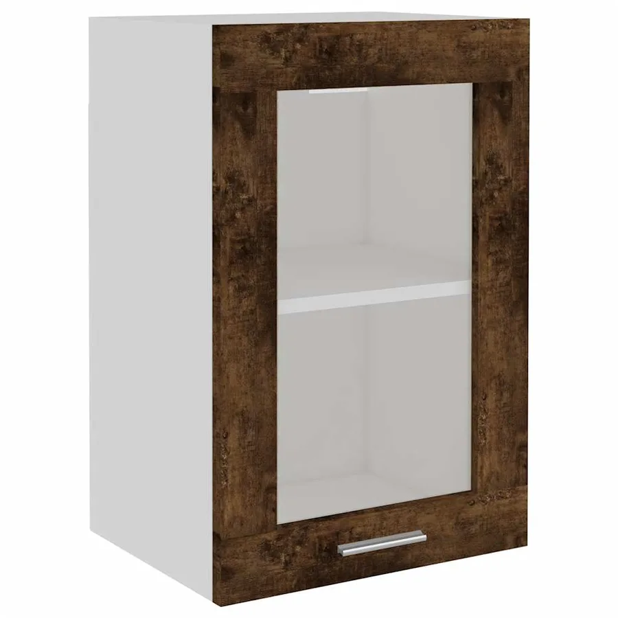 Vitrine suspendue "Lyon" Chêne fumé 40 x 31 x 60 cm Bois d'ingénierie - 2