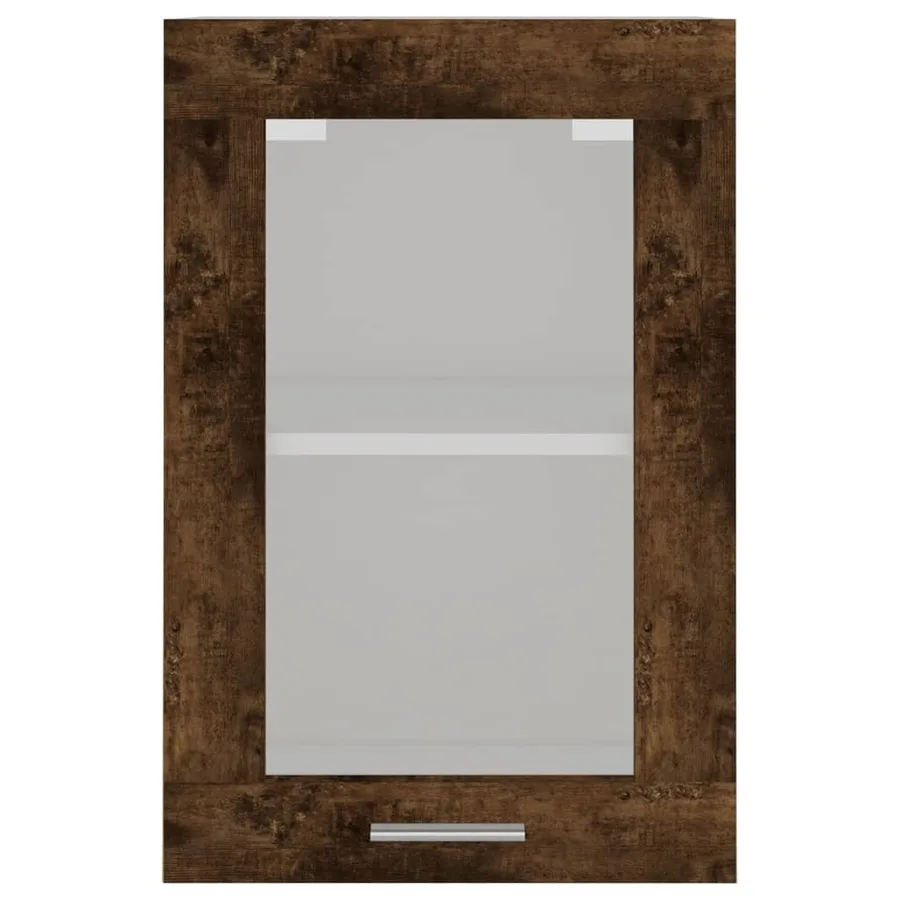 Vitrine suspendue "Lyon" Chêne fumé 40 x 31 x 60 cm Bois d'ingénierie - 5