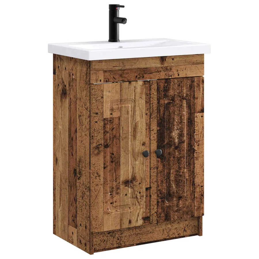 Ensemble de mobilier de salle de bain Bois ancien - 2
