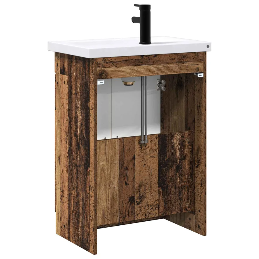 Ensemble de mobilier de salle de bain Bois ancien - 7