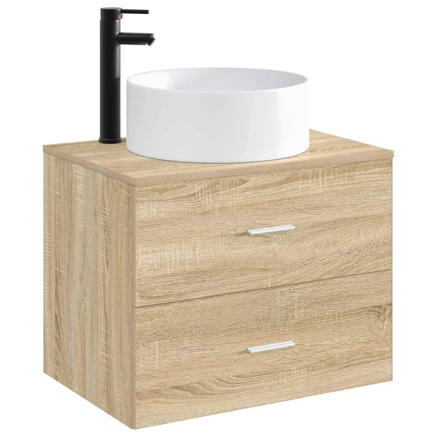 Lavabo de salle de bains Noir Mat 40,5 x 40,5 x 15,5 cm métal - 3