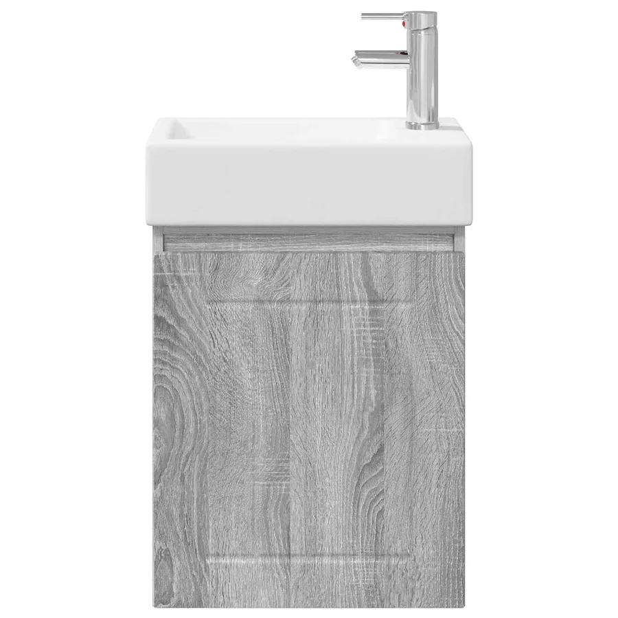 Meuble de salle de bain avec robinet Sonoma gris - 5