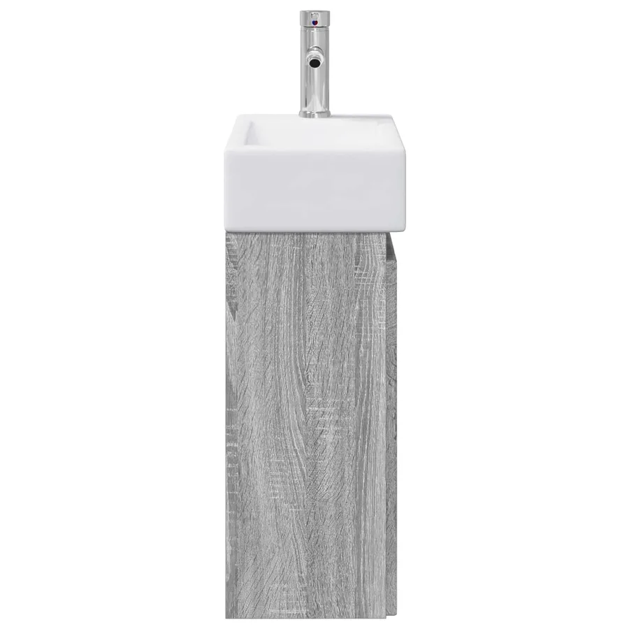 Meuble de salle de bain avec robinet Sonoma gris - 6