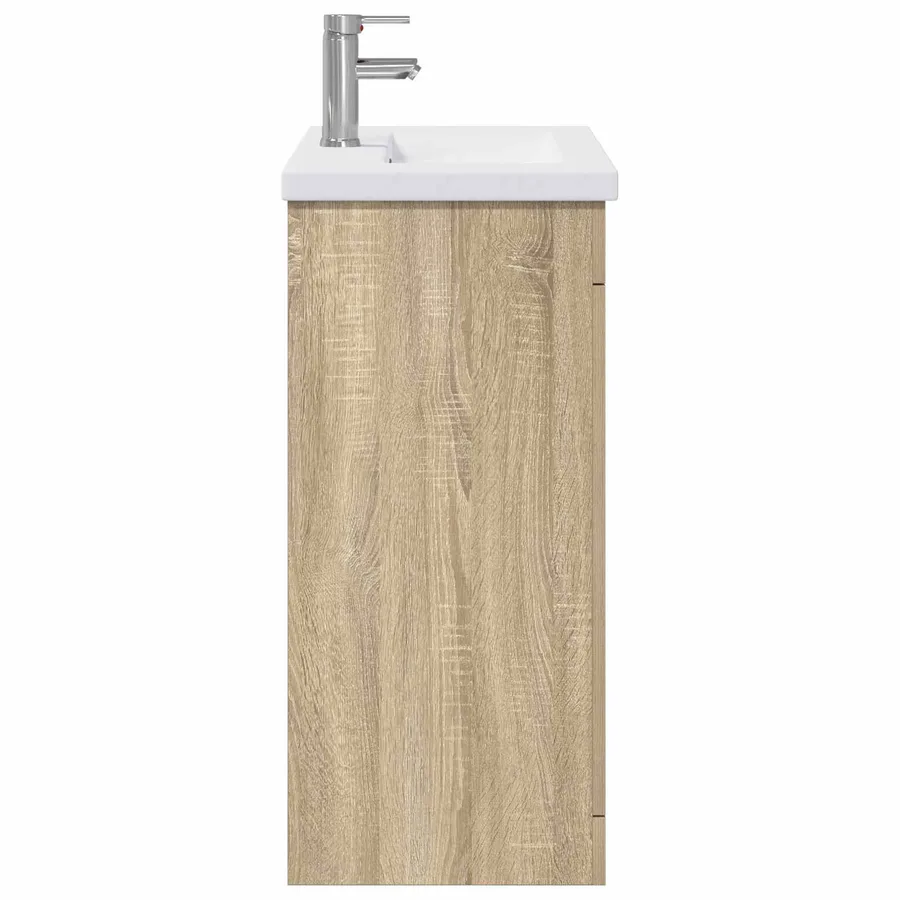 Ensemble de mobilier de salle de bain Chêne Sonoma - 6