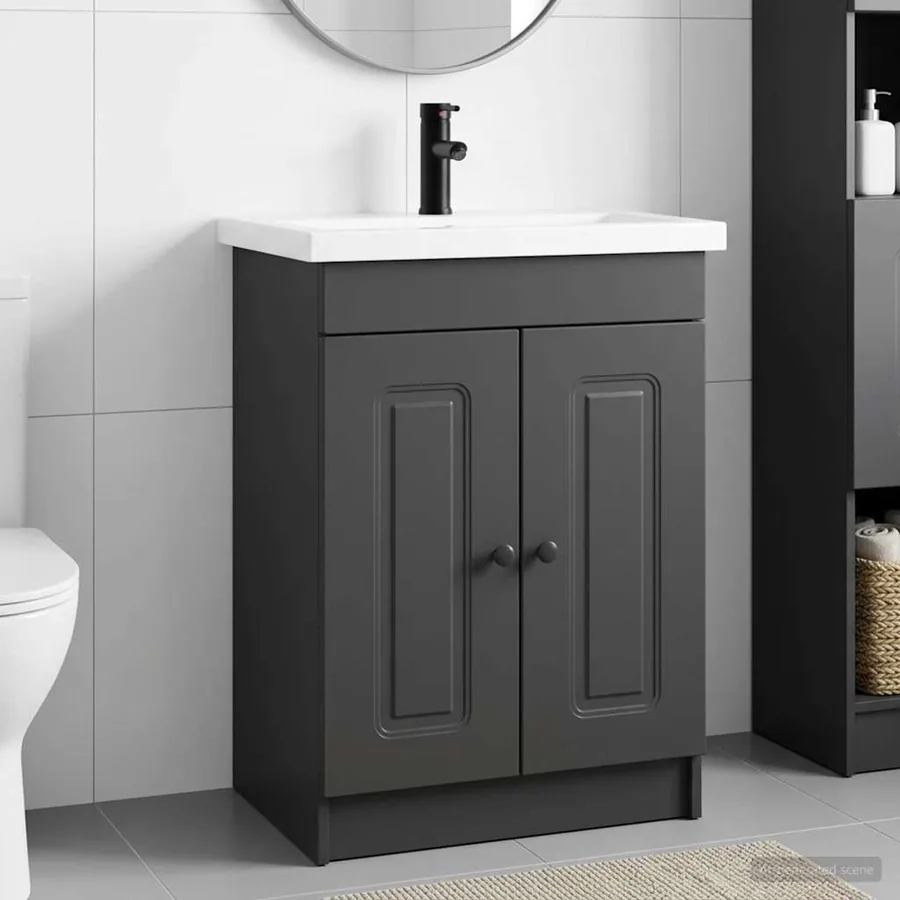 Ensemble de mobilier de salle de bain Noir 78,5 x 37,5 x 81 cm