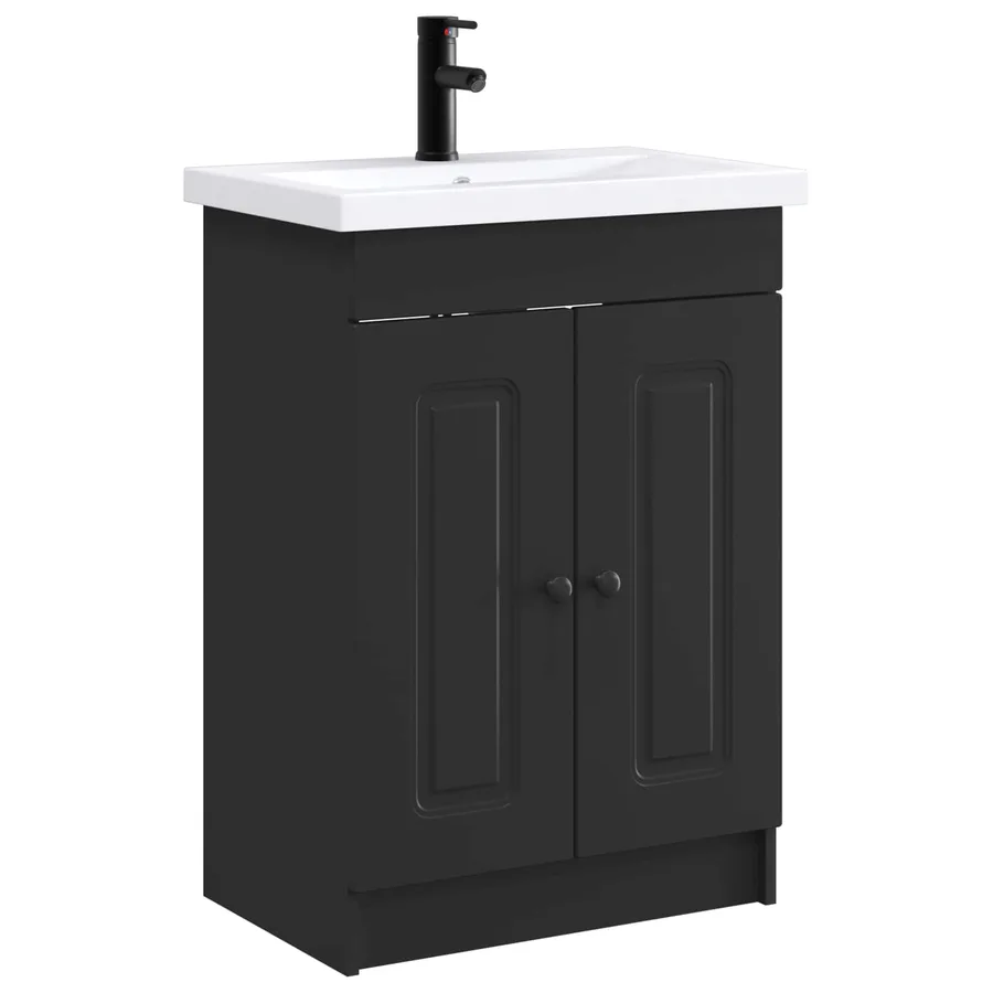Ensemble de mobilier de salle de bain Noir 78,5 x 37,5 x 81 cm - 2