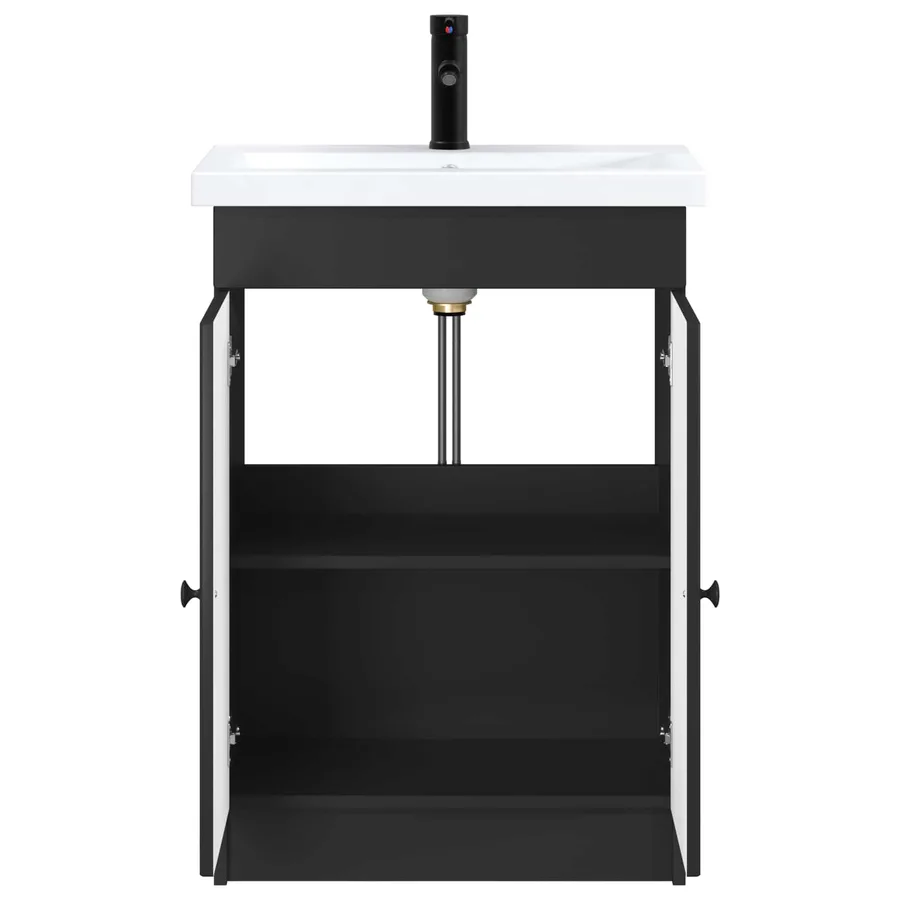 Ensemble de mobilier de salle de bain Noir 78,5 x 37,5 x 81 cm - 3