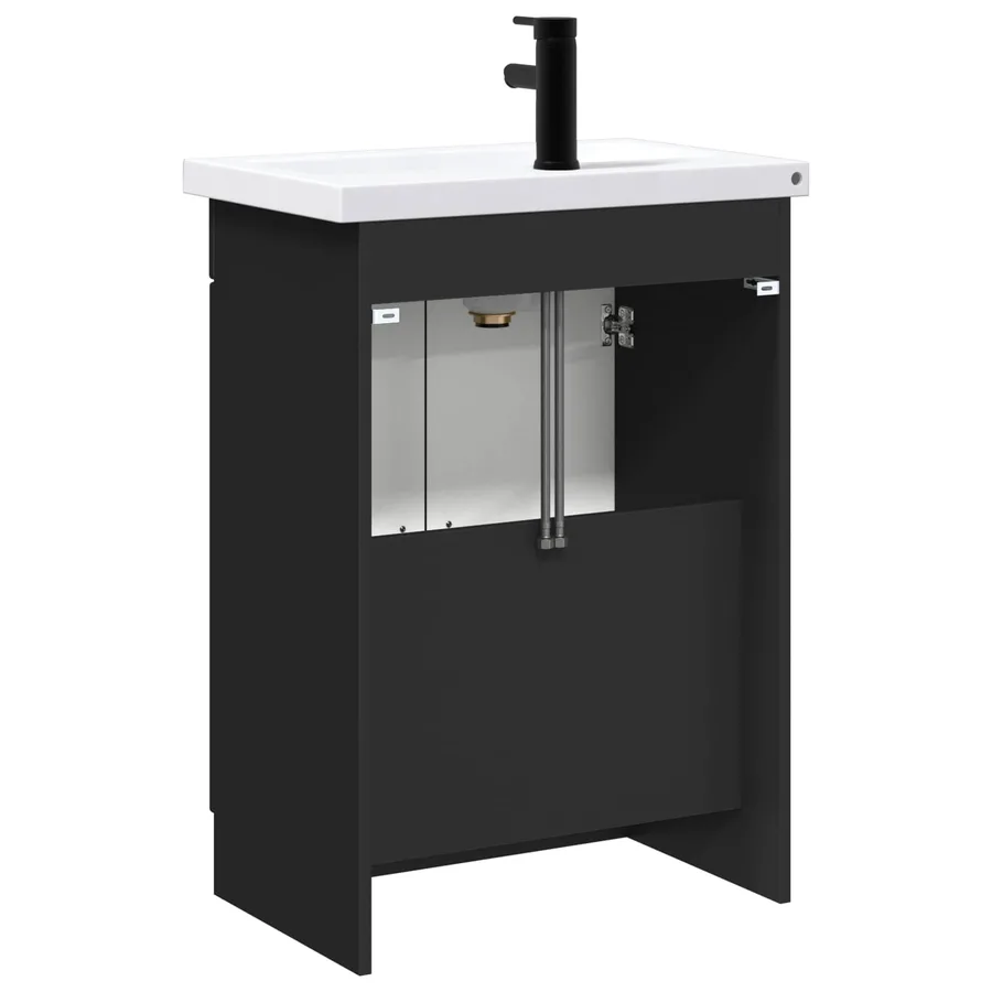 Ensemble de mobilier de salle de bain Noir 78,5 x 37,5 x 81 cm - 7