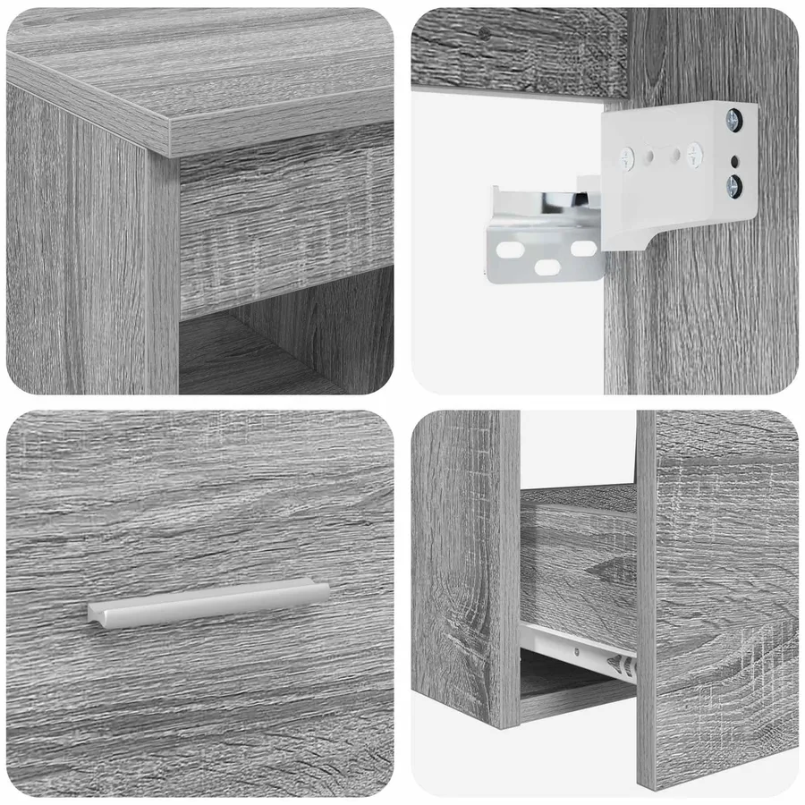 Ensemble de mobilier de salle de bain 2 pcs Sonoma gris - 7
