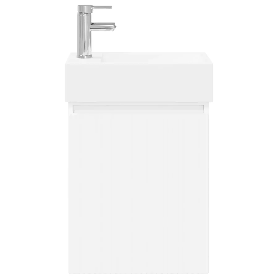 Meuble de salle de bain avec robinet Blanc 45,5 x 22,5 x 84 cm - 5