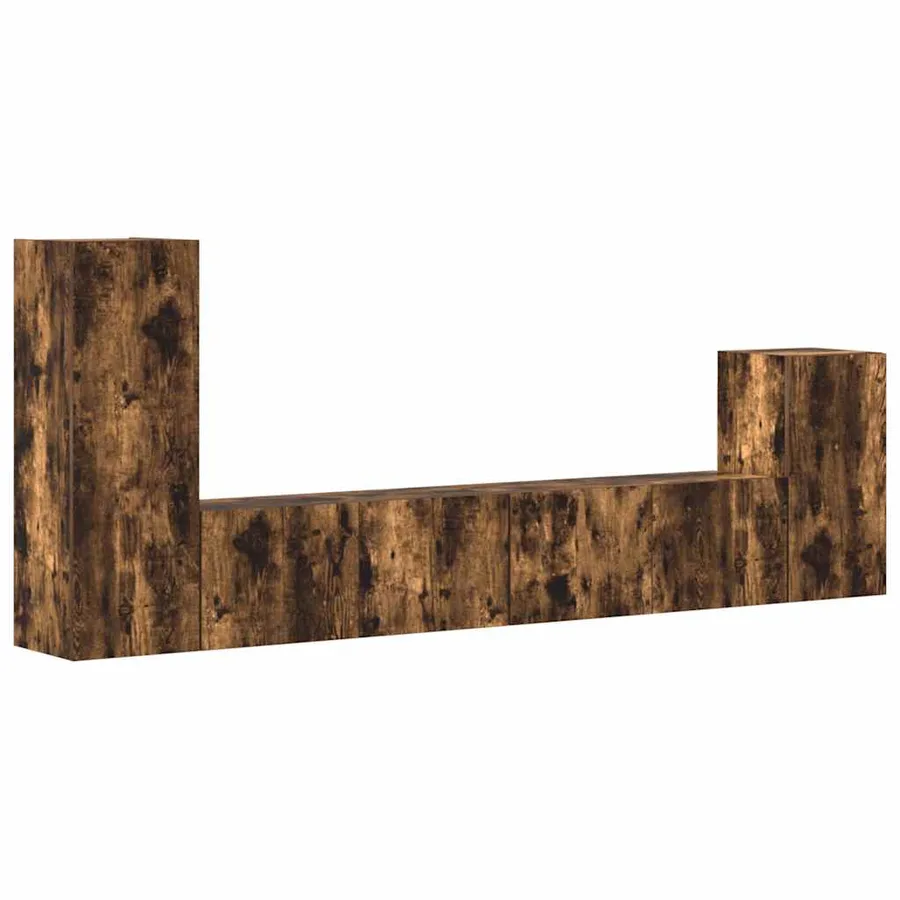 Ensemble de meubles TV 4 pcs Chêne fumé Bois d'ingénierie - 2