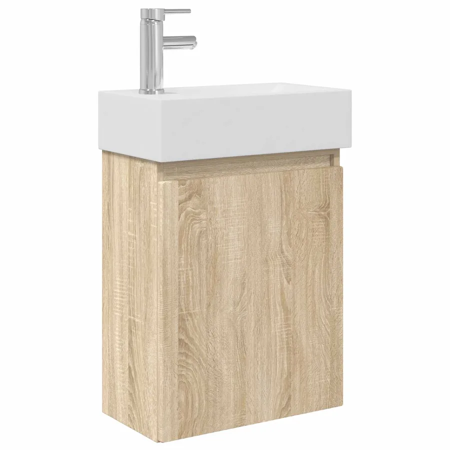 Meuble de salle de bain avec robinet Chêne Sonoma - 2