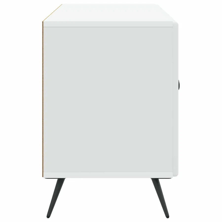 Meuble TV Blanc 99 x 34,5 x 50 cm Bois d'ingénierie - 7