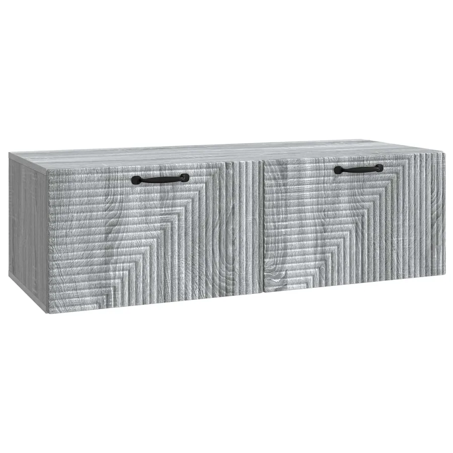 Meuble TV mural Sonoma gris 98 x 41 x 30 cm Bois d'ingénierie - 2