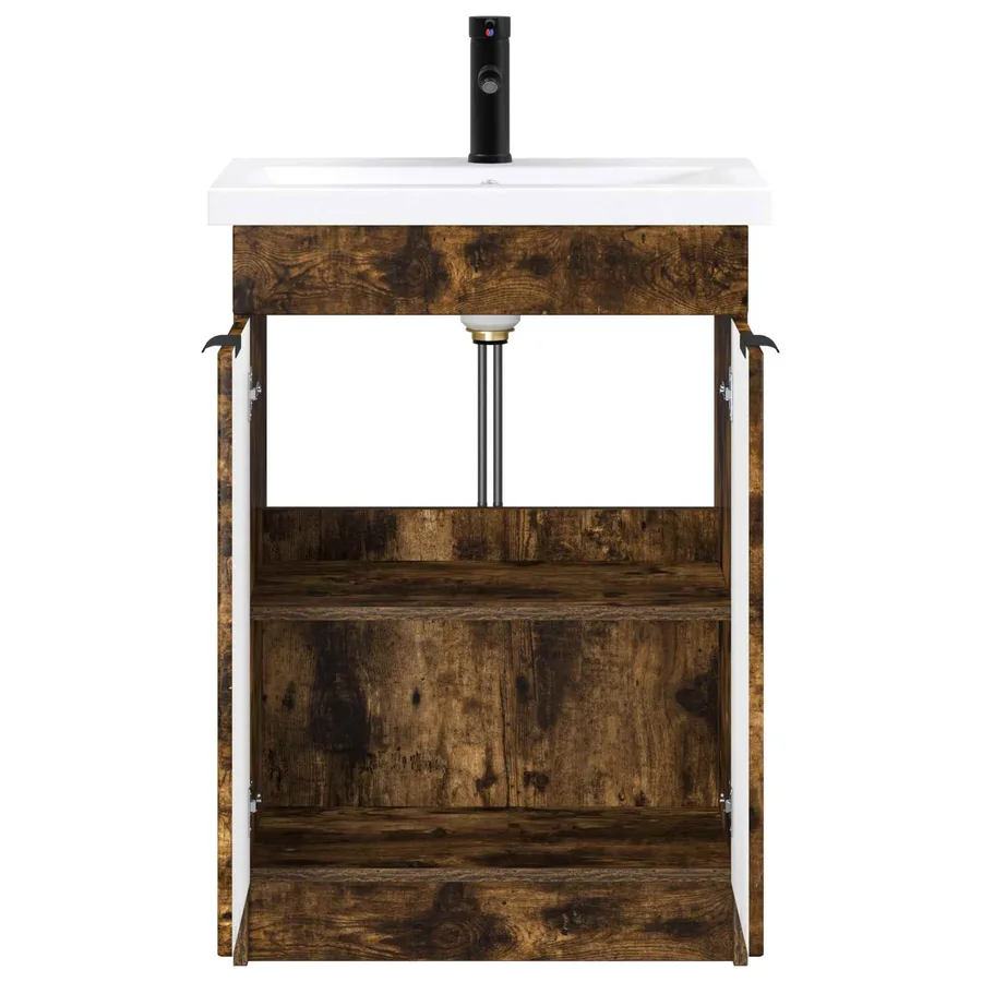 Ensemble de mobilier de salle de bain Chêne fumé - 3