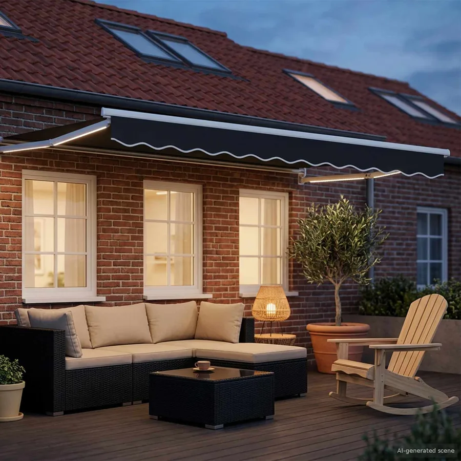 Store rétractable manuel avec LEDs 2,5 x 2 m - 3