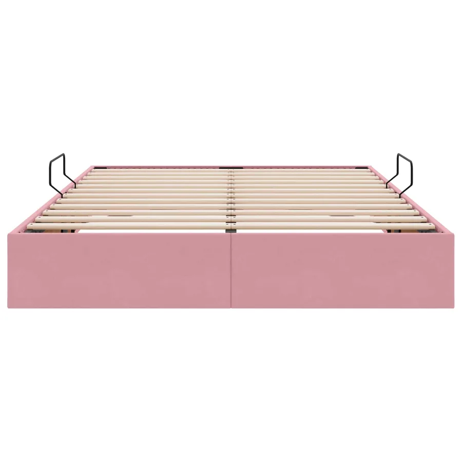 Cadre de lit ottoman avec stockage Rose 140 x 200 cm Velours - 7